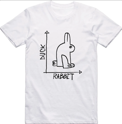 Mens Funny T-Shirt Rabbit Duck Design Regular Fit 100% Cotton Tee_img_0