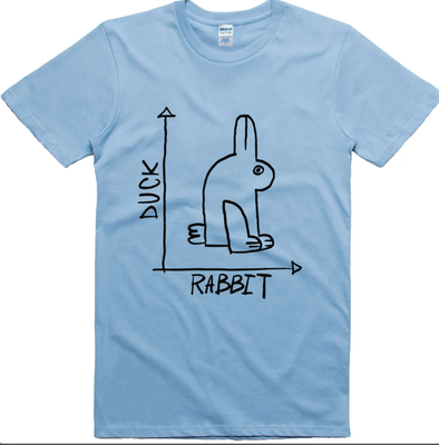 Mens Funny T-Shirt Rabbit Duck Design Regular Fit 100% Cotton Tee_img_2