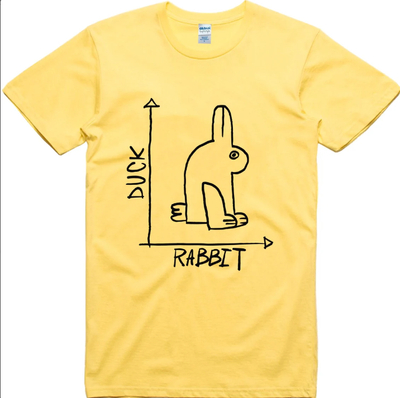 Mens Funny T-Shirt Rabbit Duck Design Regular Fit 100% Cotton Tee_img_3