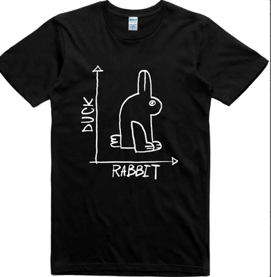 Mens Funny T-Shirt Rabbit Duck Design Regular Fit 100% Cotton Tee_img_4