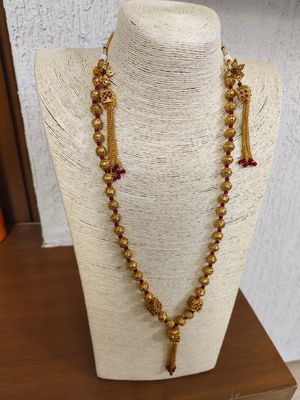 original Indian joipuri boll long chain and earrings_img_1
