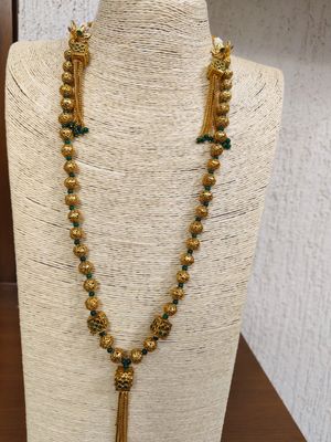 original Indian joipuri boll long chain and earrings_img_3
