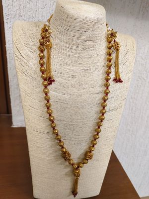 original Indian joipuri boll long chain and earrings_img_5