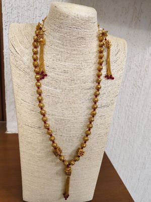 original Indian joipuri boll long chain and earrings_img_6