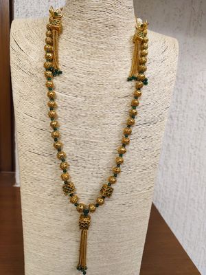 original Indian joipuri boll long chain and earrings_img_7