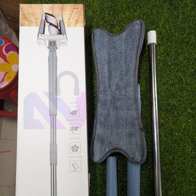 360 Degree Rotatable Extendable Cleaning Mop, Triangle Hand Quick Dry Mop Automatic Water Squeegee for Floor,Ceiling,Wall (Blue) - Nazim Mart_img_6
