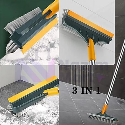 3 in 1 Brush, Magic Broom Brush Floor Brush Scrubber with Long Handle - Nazim Mart_img_1