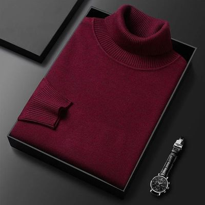 Classic Maroon Turtleneck Sweater_img_0