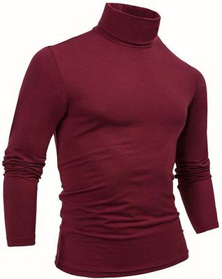 Classic Maroon Turtleneck Sweater_img_1