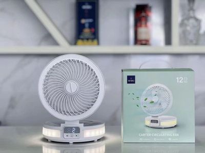 WiWu FS05 Rechargeable Fan (4000mAh Battery, LED Display Controll Panel)- White Colo_img_0
