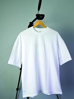 White Solid Oversized T-shirt_img_0