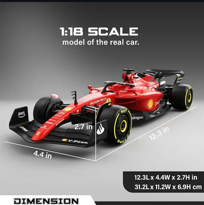 1:18 Scale Ferrari F1-75  RC -Charles Leclerc and Carlos Sainz_img_3