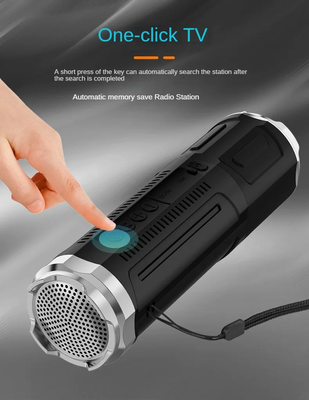 Portable Bluetooth Speaker With Zoomable Flashlight - 4 Dimming Modes FM Radio Long Lasting Life_img_5