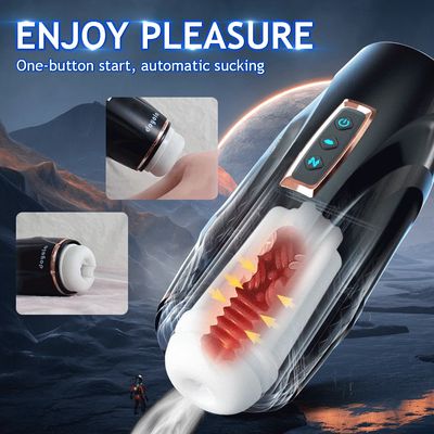 Upgraded Automatic Thrusting Sucking Male Masturbators 3D Realistic Textured Blowjob Toy Pocket Pussy Stroker Sex Toys for Men_img_4