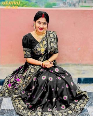 প্রিমিয়াম জাপানি সিল্ক শাড়ী &সাথে ম্যাচিং ব্লাউজ পিস।_img_1