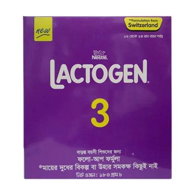 Nestlé Lactogen 3 Formula Milk Powder 12-24 M(নেসলে্ ল্যাকটোজেন মিল্ক পাউডার ১২ - ২৪ মাস)_img_0
