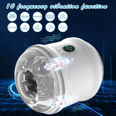 Blowjob Male Maturbator Adult Sex Toys for Men Open-Ended Vibrating Hands Free Stroker Penis Vibrator Trainer Sexual Pleasure_img_4