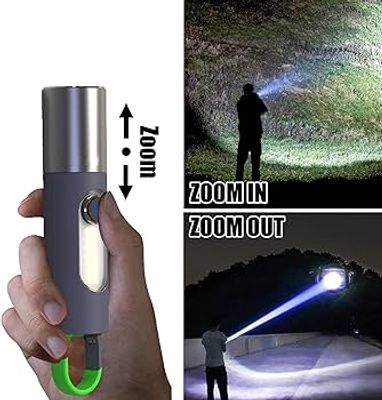 Zoomable LED Flashlight 4Modes Light Floodlight Suitable for Torch Outdoor Camping_img_2