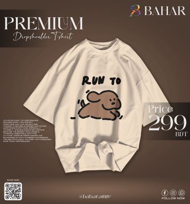 Drop Shoulder T-Shirt (Run to Puppies)