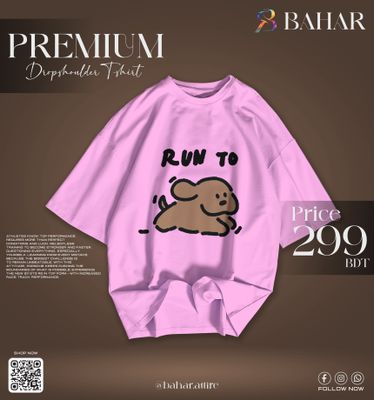 Drop Shoulder T-Shirt (Run to Puppies)_img_2