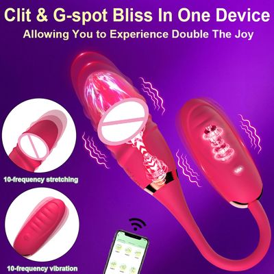 G Spot Dildo Vibrators with 10 Thrusting Vibrating Modes Clitoral Anal Nipple Stimulator Pleasure Tools Adult Sex Toy for Woman_img_4