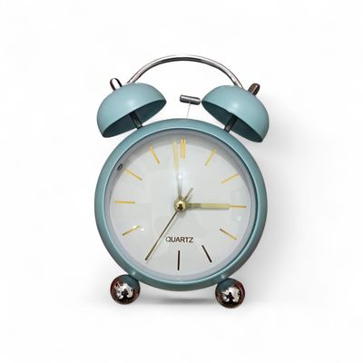 Vintage Twin Bell Quartz Alarm Clock – Stylish Table Clock_img_0