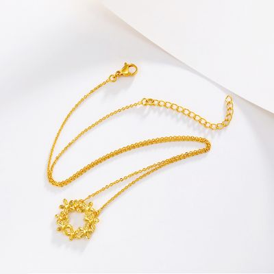 Flowery disc necklace_img_1