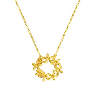 Flowery disc necklace_img_2