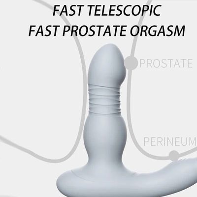 Retractable Wireless Remote Prostate Massager for Men - 10-Speed Vibration Anal Plug, Rechargeable Male Sex Toy for Couples Play_img_4