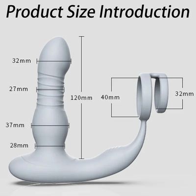 Retractable Wireless Remote Prostate Massager for Men - 10-Speed Vibration Anal Plug, Rechargeable Male Sex Toy for Couples Play_img_7