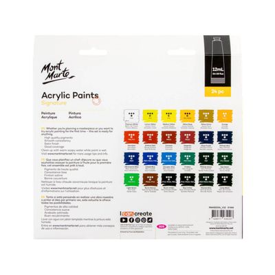 Mont Marte Acrylic Paints  24pc x 12ml_img_1