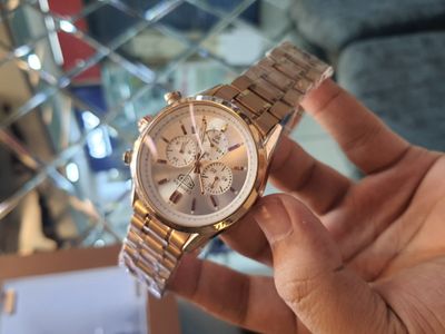 Tag Heuer White Dial 3 chorno Rose Gold Chain AA_img_0