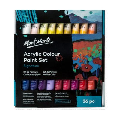 Mont Marte Acrylic Colour Paint Set Signature 36pc x 36ml_img_0