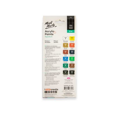 Mont Marte Acrylic Paints  12pc x 12ml_img_3
