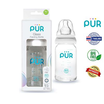 PUR Standard Glass Feeding Bottle - (120-123)_img_0