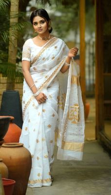 Afsan Print Sharee with Blouse Piece_img_3
