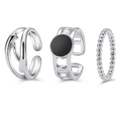 3 pieces silver ring 🥰_img_1