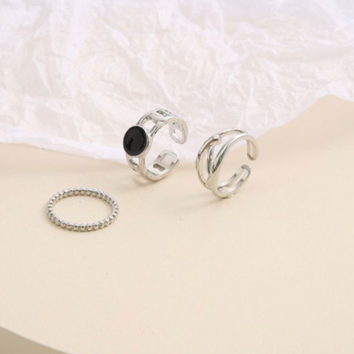 3 pieces silver ring 🥰_img_2