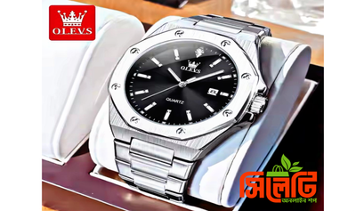 OLEVS 3613 Luxury Business Watch for Man Sport Stainless Steel Men Watch Luminous Date Watches Quartz Clock Reloj_img_0
