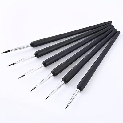 Keep Smiling 6 pcs Set Liner Brush Fine Detailing Paint Brush for Painting_img_2