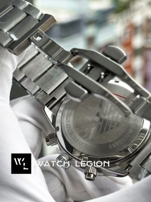 ARMANI CH MATT SILVER WHITE DIAL BLACK SUB_img_3