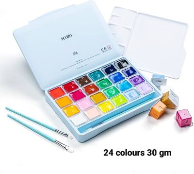 Himi Gouache Paint Set 30ml 24 colors Jelly Cup_img_0