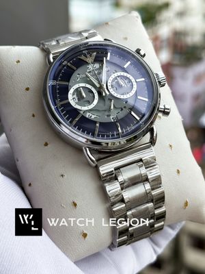 ARMANI CHAIN OVAL GLASS MECCANICO BLUE DIAL