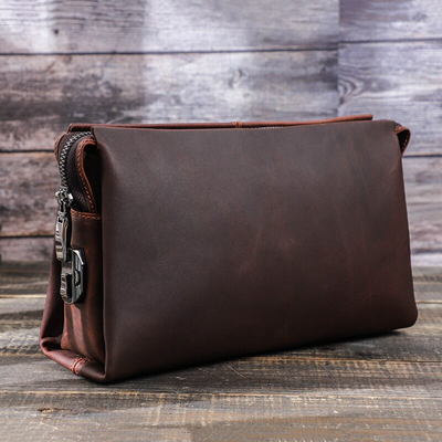 SEOR Genuine Leather Large Capacity Coded Lock Clutch Bag_img_3