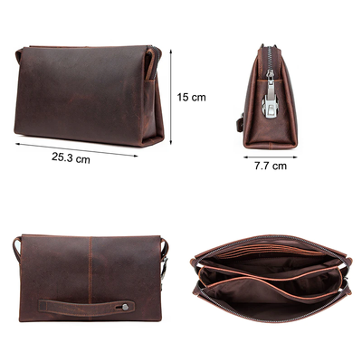 SEOR Genuine Leather Large Capacity Coded Lock Clutch Bag_img_4