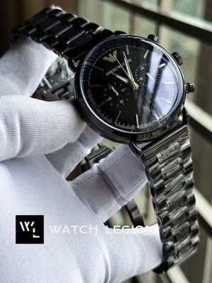 ARMANI CHAIN OVAL SIMPLE FULL BLACK