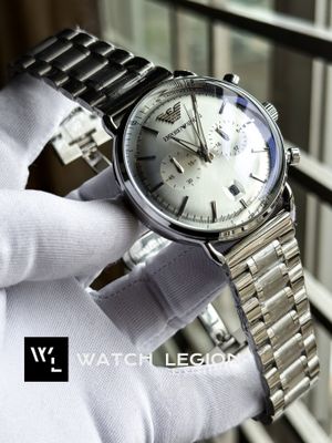 ARMANI CHAIN OVAL SIMPLE WHITE DIAL