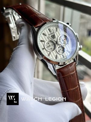 TAG BELT 1969 BROWN BELT SILVER CASE WHITE DIAL_img_0