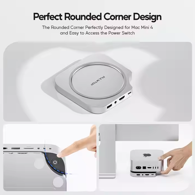 PULWTOP Mac mini M4/M4 Pro Hub Stand Dock with External Storage Upgrade M.2 SSD Enclosure(SSD NOT Included)_img_1