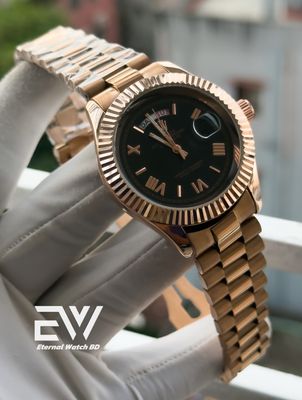 ROLEX BLACK DIAL ROSE GOLD DIAL RG DIGIT_img_0